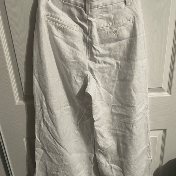 Madewell The Harlow Wide-Leg Pant in 100% Linen, color white, size 2. - Picture 6 of 12